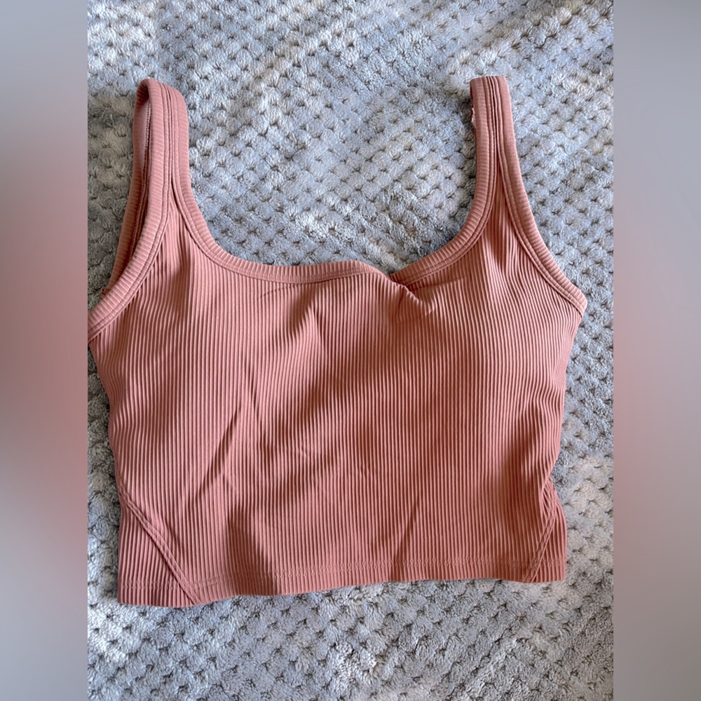 NWOT Blush red ribbed athletic tank